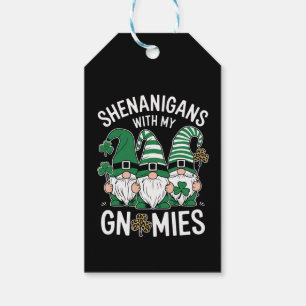 Étiquettes-cadeau Fête de la Saint-Patrick Chanceux Trèfle Gnomes Lé