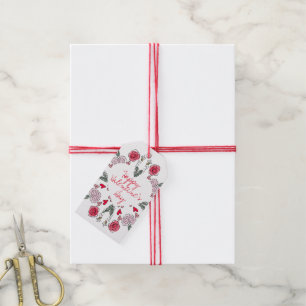 Étiquettes-cadeau Fête de la Saint-Valentin Doodles Bee Merci Rose R