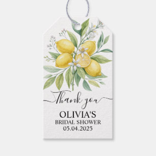 Étiquettes-cadeau Fête de mariage avec des fleurs de citronnier
