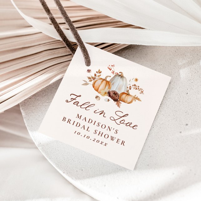 Étiquettes Cadeau Fête de mariage champêtre automnal aux fleurs de c (Créateur téléchargé)