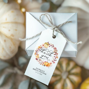 Étiquettes-cadeau Fête de mariage champêtre feuilles d'automne Citro