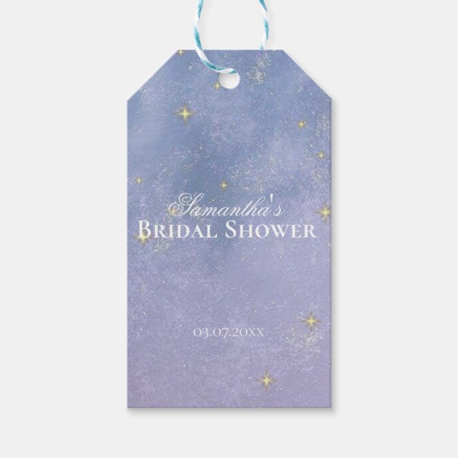 Étiquettes-cadeau Fête de Mariage Écrit dans les Étoiles (Devant)