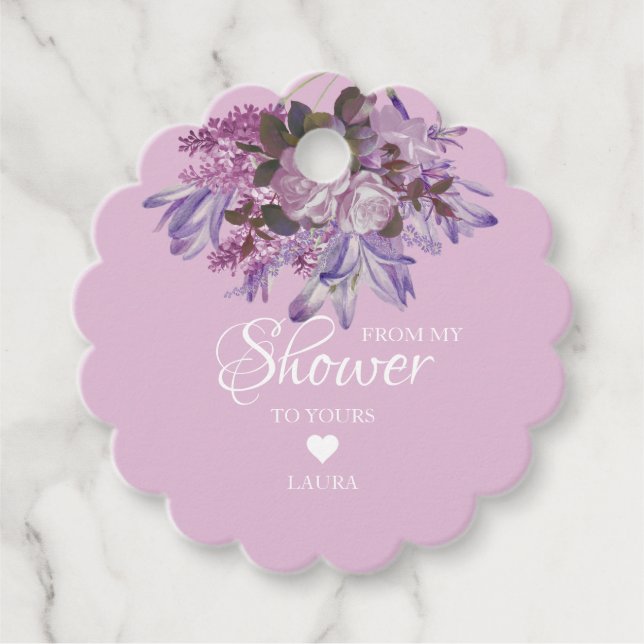 Étiquettes Cadeau Fête de mariage floral (Devant)