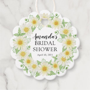 Étiquettes Cadeau Fête de mariage Fresh Daisy