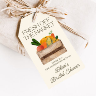 Étiquettes-cadeau Fête de Mariage "Fresh Off The Market"