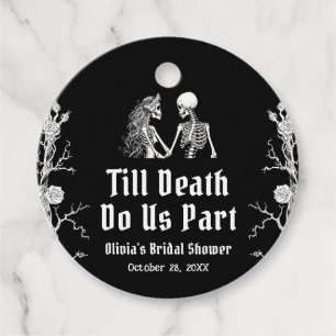 Étiquettes Cadeau Fête de mariage Halloween jusqu'à ce que la mort n