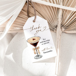 Étiquettes-cadeau Fête de Mariage Love Is Brewing Espresso Martini