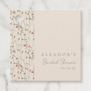 Étiquettes Cadeau Fête de mariage personnalisée florale fantaisiste