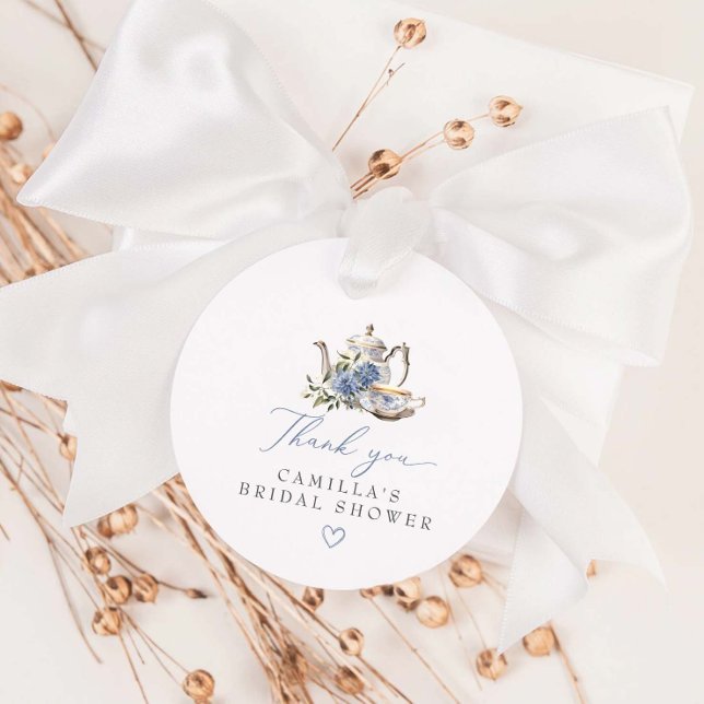 Étiquettes Cadeau Fête de mariage Tea Party (Créateur téléchargé)