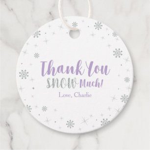 Étiquettes Cadeau Fête de naissance bébé fille hiver onderland, arge