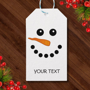 Étiquettes-cadeau Fête de Noël Cute Snowman personnalisée