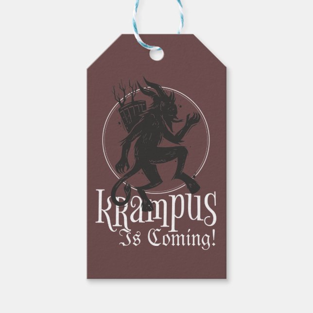 Étiquettes-cadeau Fête de Noël Krampus (Devant)