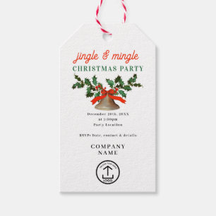 Étiquettes-cadeau Fête de Noël professionnelle avec Jingle et Mingle
