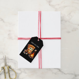 Étiquettes-cadeau Fête de pizza de feu de joie Cool 