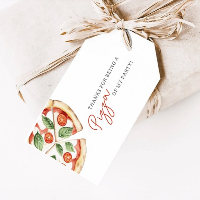 Étiquettes-cadeau Fête de pizza Merci (Créateur téléchargé)