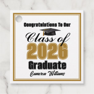 Étiquettes Cadeau Fête de remise des diplômes de la promotion 2026 e