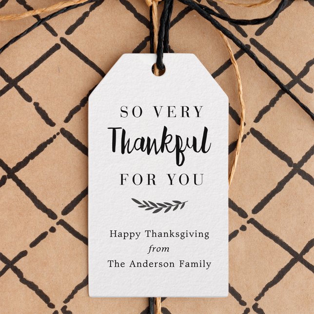 Étiquettes-cadeau Fête de Thanksgiving rustique moderne (Créateur téléchargé)