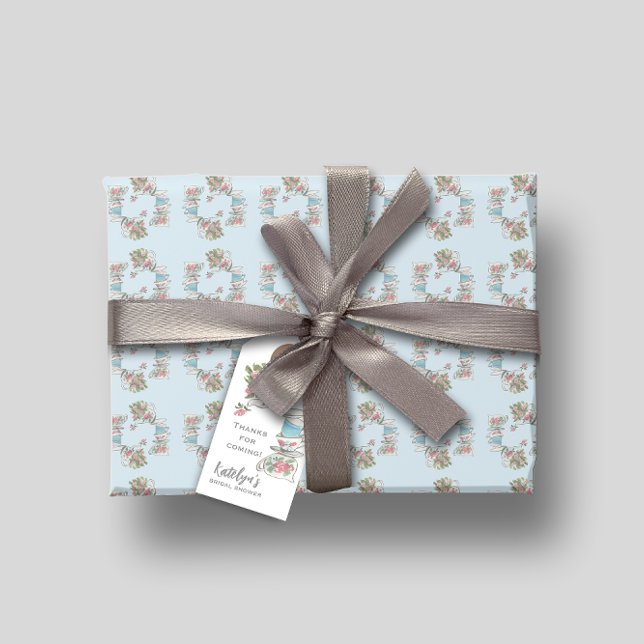 Étiquettes-cadeau Fête de thé fantaisiste pour enterrement de vie de (More coordinating products available in  the Whimsical Bridal Tea Party Collection )