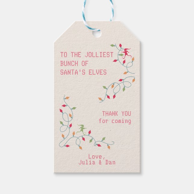 Étiquettes-cadeau Fête de vacances de Noël pour les amis Jolmost Bun (Devant)