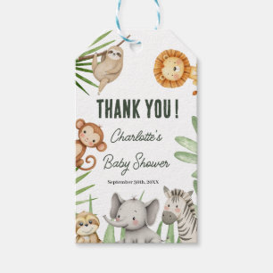 Étiquettes-cadeau Fête d'enfant sauvageonne Safari Garçon