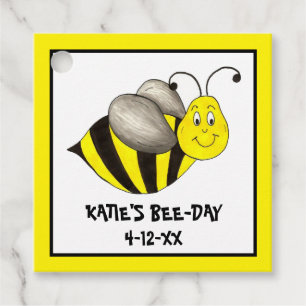 Étiquettes Cadeau Fête des abeilles personnalisées Bumblebee fête d'
