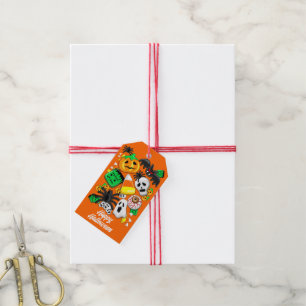 Étiquettes-cadeau Fête des Candies Éffrayantes d'Halloween