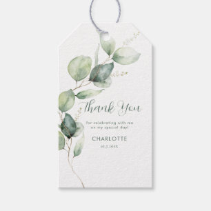 Étiquettes-cadeau Fête des mariées botanique d'Eucalyptus