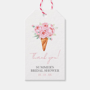 Étiquettes-cadeau Fête des mariées De Chaussures Florales Rose