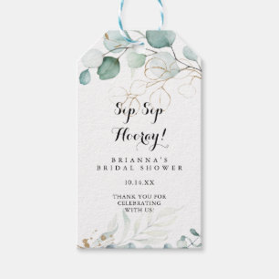 Étiquettes-cadeau Fête des mariées de l'heure de l'entrée de la sip