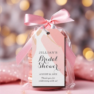 Étiquettes-cadeau Fête des mariées de mariée Blush Merci rose