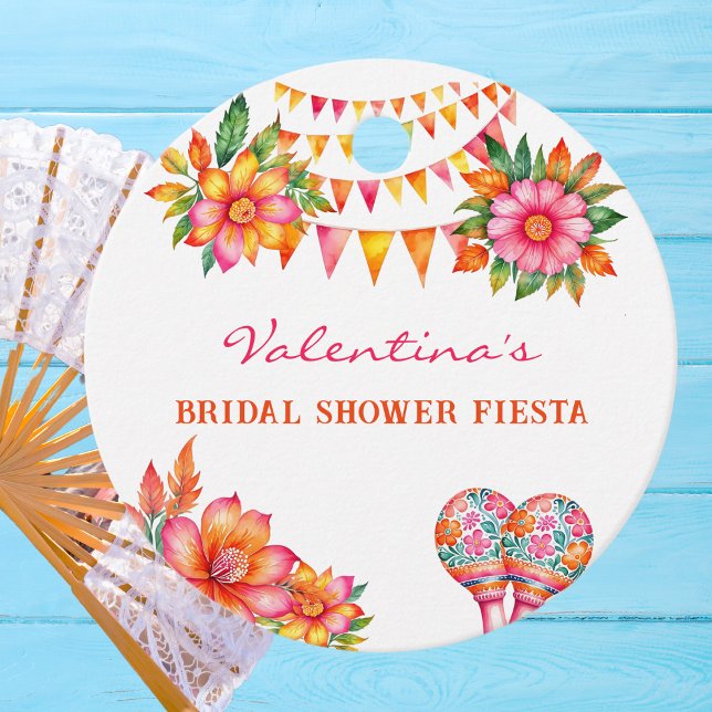 Étiquettes Cadeau Fête des mariées de Merci rose Floral Fiesta (Créateur téléchargé)