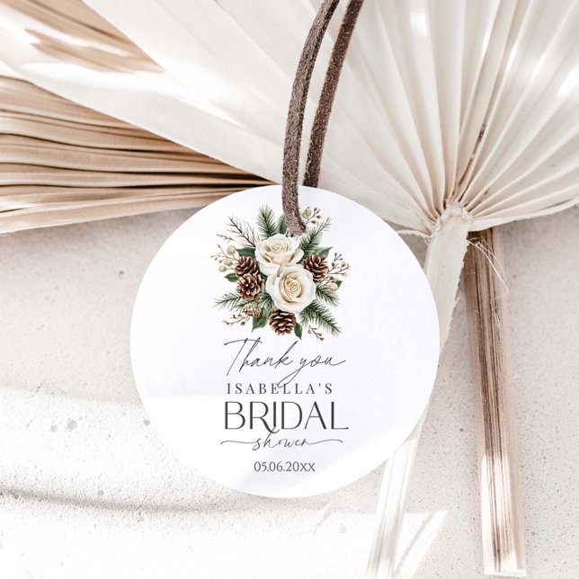 Étiquettes Cadeau Fête des mariées d'hiver (Créateur téléchargé)