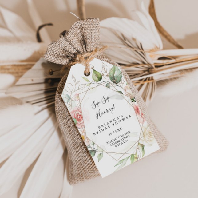 Étiquettes-cadeau Fête des mariées d'ouverture de la tige verte de l (Créateur téléchargé)