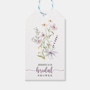 Étiquettes-cadeau Fête des mariées fleur sauvage Rustique Fleur Fave