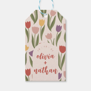 Étiquettes-cadeau Fête des mariées florale ou Mariage personnalisé