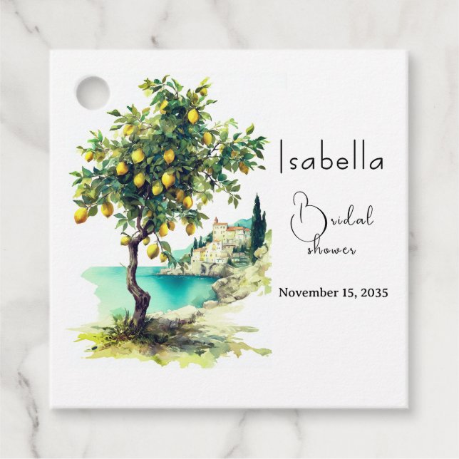 Étiquettes Cadeau Fête des mariées italienne La Dolce Vita (Devant)