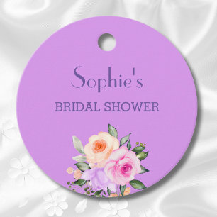 Étiquettes Cadeau Fête des mariées Rose rose vif chaud