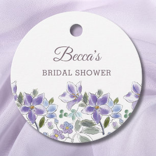 Étiquettes Cadeau Fête des mariées végétale féminine Lilac