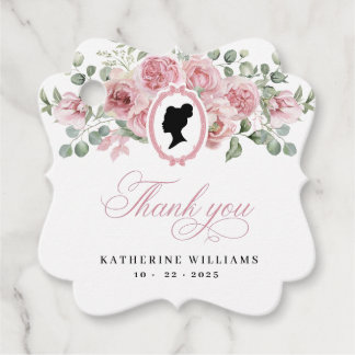 Étiquettes Cadeau Fête des mariées Vintage rose