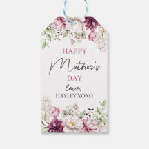 Fête des Mères Blanc & Purple Floral Vert Favorise