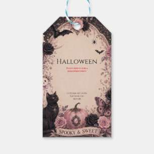 Étiquettes-cadeau Fête d'Halloween Élégante aux Thèmes Botaniques So
