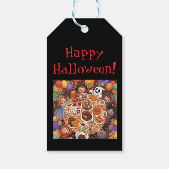 Étiquettes-cadeau Fête d'Halloween pour enfants (Devant)
