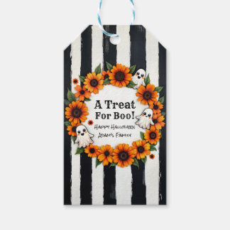 Étiquettes-cadeau Fête d'Halloween sur mesure - 'Un régal pour Boo'