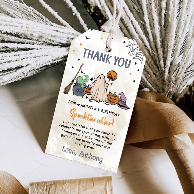 Étiquettes-cadeau Fête du 1er anniversaire d'Halloween (Créateur téléchargé)