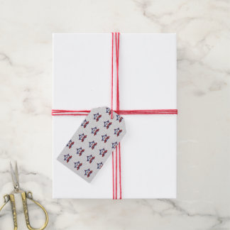 Étiquettes-cadeau Fête du 4 juillet avec paillettes