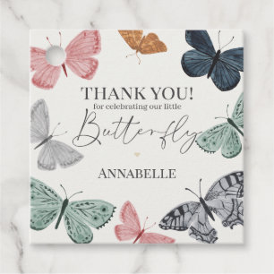 Étiquettes Cadeau Fête du Baby shower des papillons Boho Favoriser