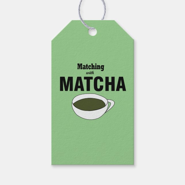 Étiquettes-cadeau Fête du Thé Vert Matcha (Devant)