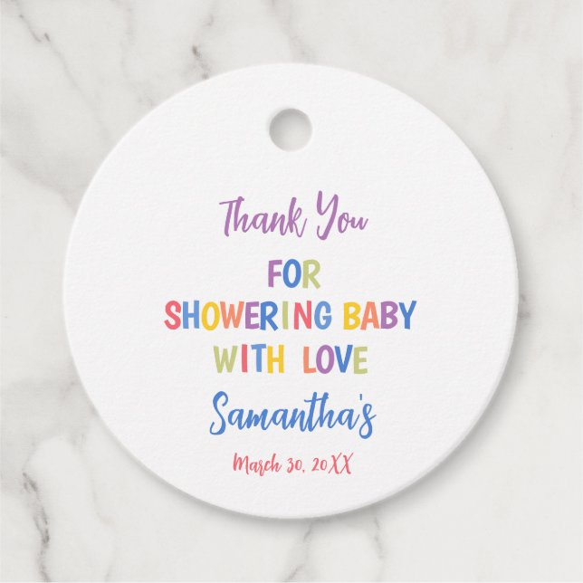 Étiquettes Cadeau Fête estivale Popsicle baby shower Ice Cream (Devant)