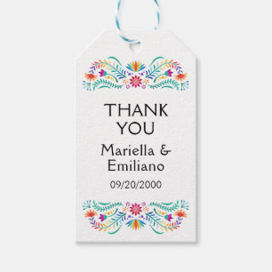 Étiquettes-cadeau Fête Florale Anniversaire Pluie de Cadeaux Mariage