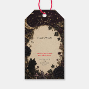 Étiquettes-cadeau Fête Halloween gothique Roses, Lierre sombre, Papi